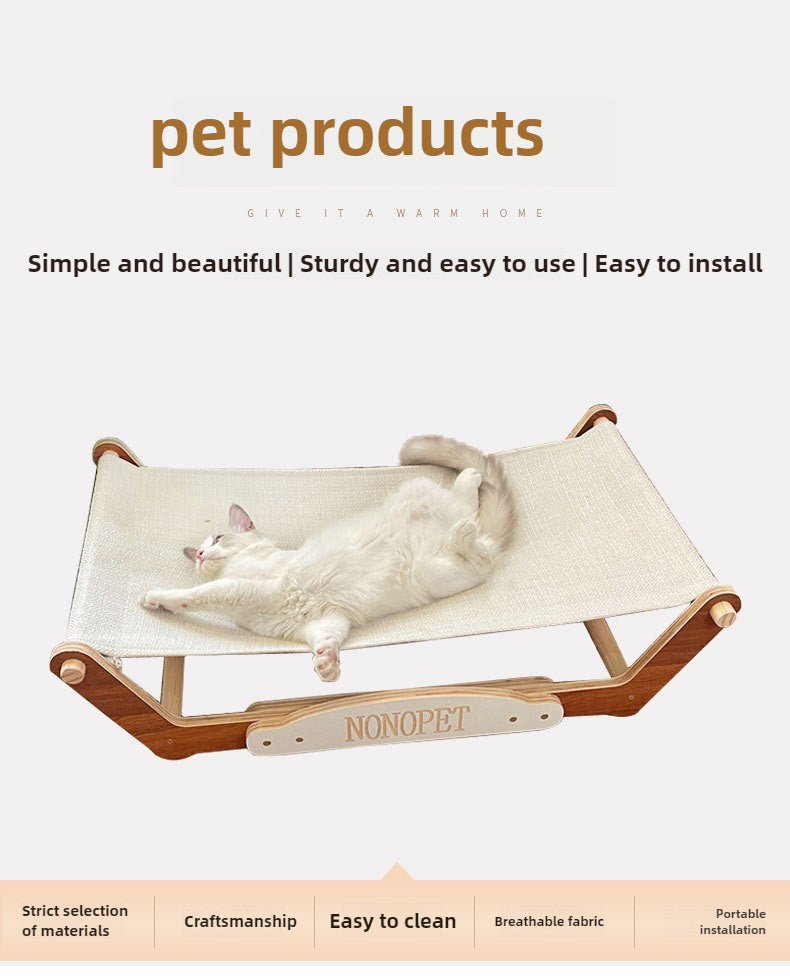 Pet hammock cat litter cat bed four seasons universal pet dog bed cat hammock fully removable and washable kennel