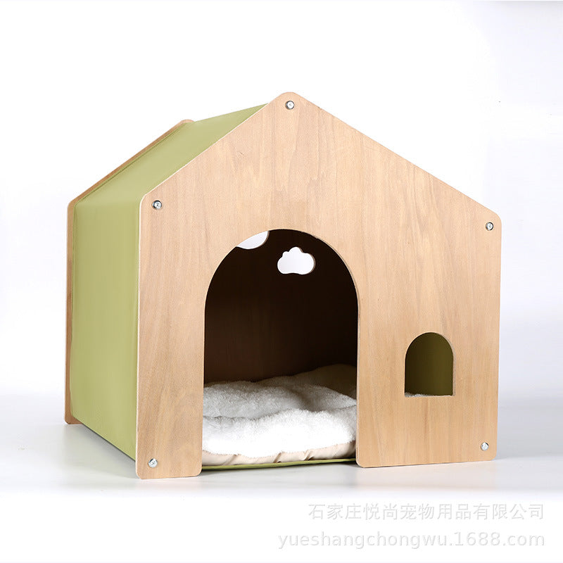 Wholesale high-grade wooden cat litter, kennel, delivery room, universal in all seasons, environmentally friendly solid wood furniture, removable and washable, not sultry