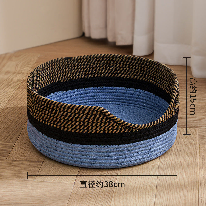 Cat litter universal in all seasons Semi-closed pet litter summer hand-woven cat sleeping litter cat scratch wear-resistant cat litter
