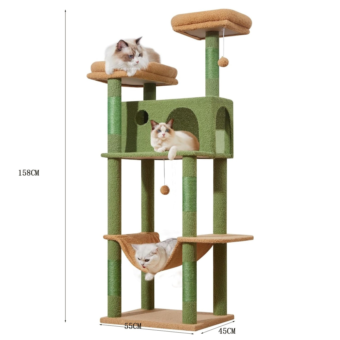 Wholesale custom large cat climbing frame big cat special wooden cat litter cat tree integrated cactus cat tree sisal