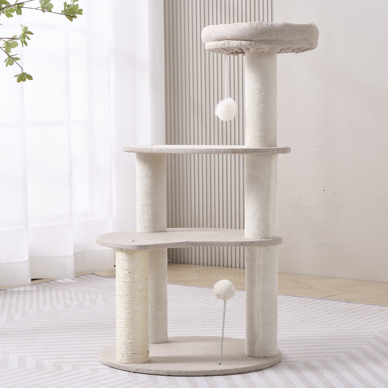 Wholesale cat climbing frame for big cats, cat climbing toys for multiple cats, suitable for bold sisal wear-resistant scratching column cat frame cattery