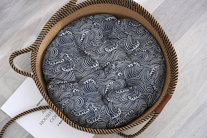 Straw winter warm cat nest, cattail grass weaving cat supplies universal in all seasons, super large pet nest spot