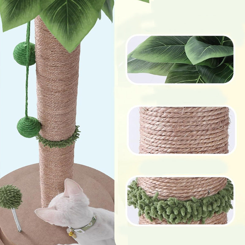 Wholesale sisal cat scratching column cat climbing frame claw grinder cat scratching board scratching hair scratching itching coconut tree cat toy wear-resistant