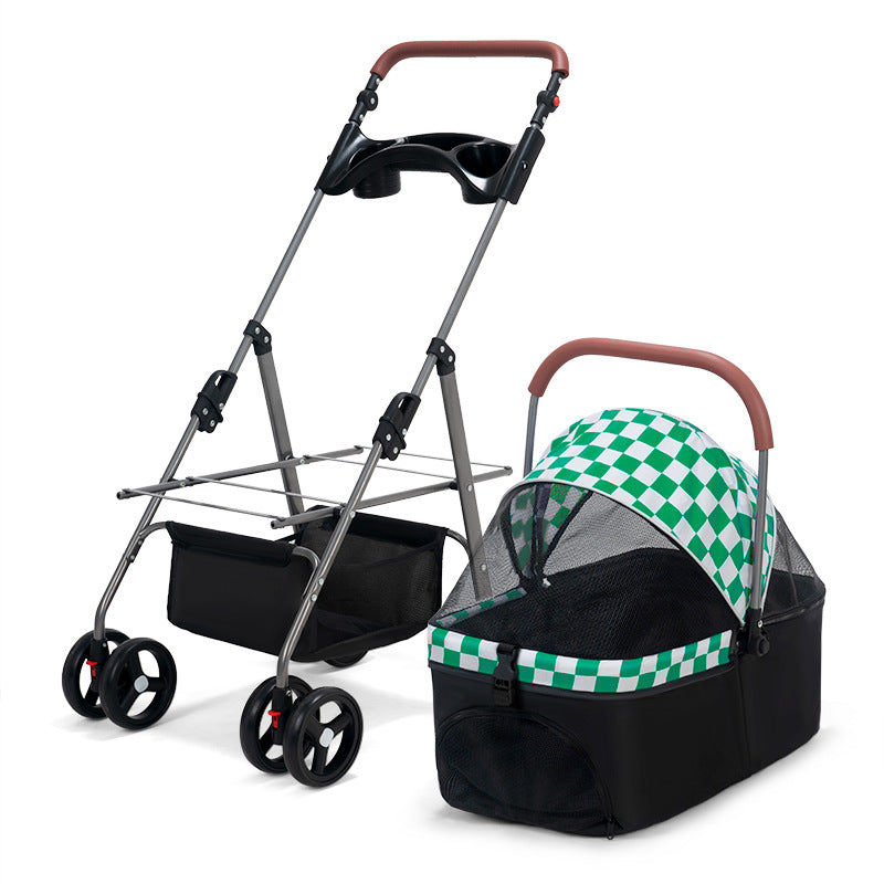 Wholesale Pet Cart Dog Cat Teddy Baby Cart Out Small Pet Cart Lightweight Foldable Outdoor Travel