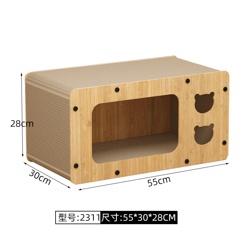 Wholesale large-capacity high-value cat scratching board cat toy cat scratching board nest cross-border corrugated paper