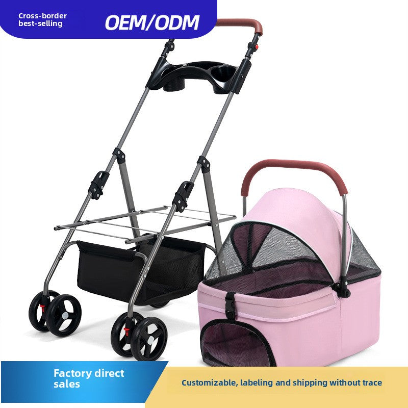 Wholesale pet cart gold tube design can be customized