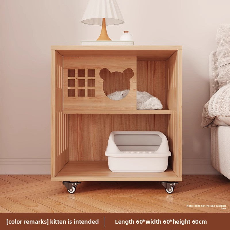 Wholesale Solid Wood Cat Villa Cat Cage Household Indoor Cat Nest Cat House Large Free Space Cat Castle Cat House Cat Cabinet