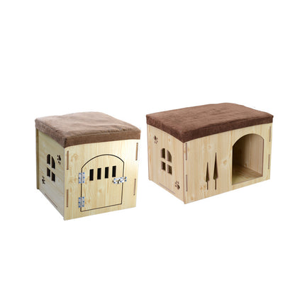 Wholesale Pet Shoe Changing Stool Removable and Washable Four Seasons Pet House Wooden Pet Nest Storage Kennel Cat Nest Rabbit Cage