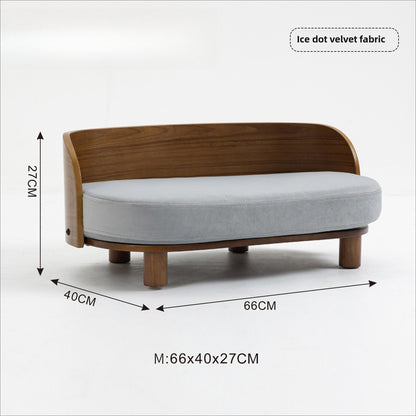 Solid wood pet nest pet sofa cat nest dog bed removable and washable summer four seasons universal medium and small