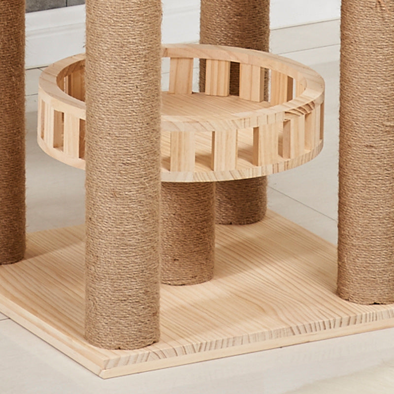 Wholesale Pine Cat Climbing Frame Cat Nest Cat House Cat Jump Platform Processing Space Capsule Cat Toys Pet Nest Pet Supplies Cat Room