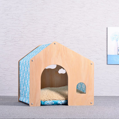 Wholesale Shed Pet House Dog House Cat Nest Pastoral Design White Birch Cat Nest Dog Mat Pet Supplies