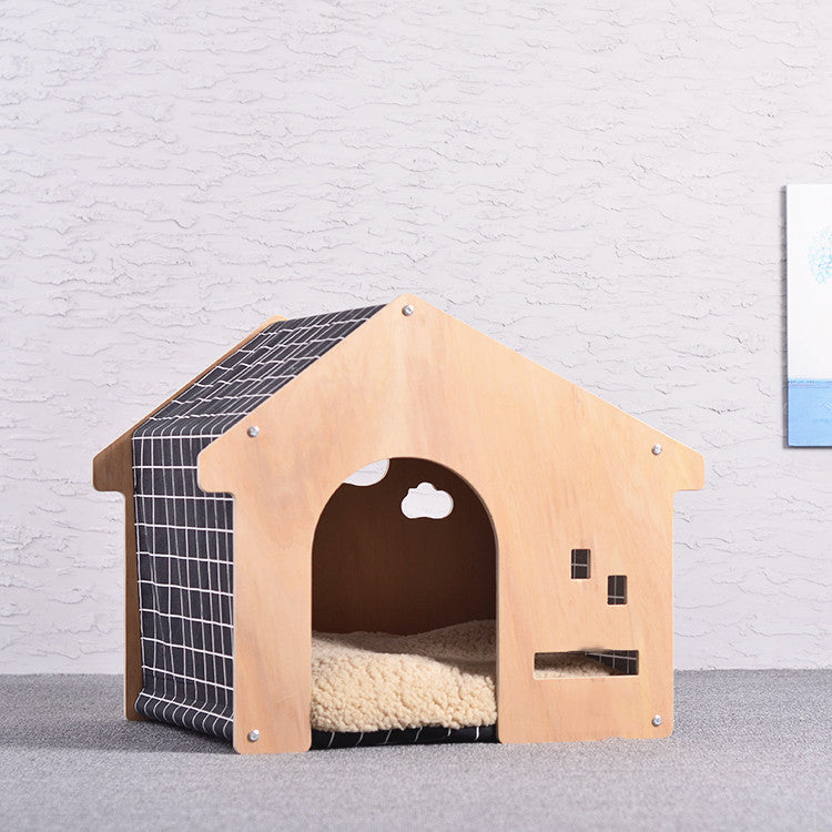Wholesale Shed Pet House Dog House Cat Nest Pastoral Design White Birch Cat Nest Dog Mat Pet Supplies