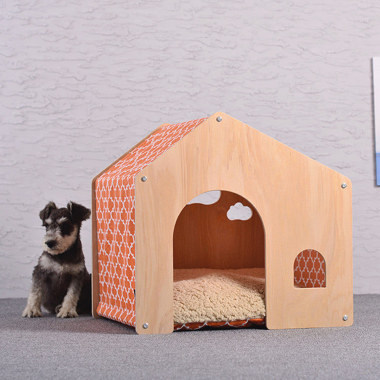 Wholesale Shed Pet House Dog House Cat Nest Pastoral Design White Birch Cat Nest Dog Mat Pet Supplies