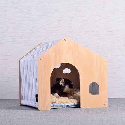 Wholesale Shed Pet House Dog House Cat Nest Pastoral Design White Birch Cat Nest Dog Mat Pet Supplies
