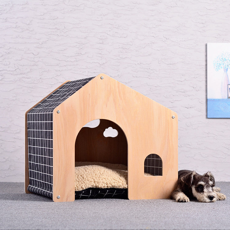 Wholesale Shed Pet House Dog House Cat Nest Pastoral Design White Birch Cat Nest Dog Mat Pet Supplies