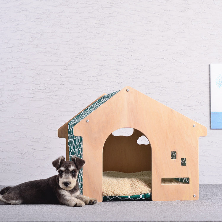 Wholesale Shed Pet House Dog House Cat Nest Pastoral Design White Birch Cat Nest Dog Mat Pet Supplies