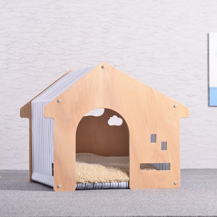 Wholesale Shed Pet House Dog House Cat Nest Pastoral Design White Birch Cat Nest Dog Mat Pet Supplies