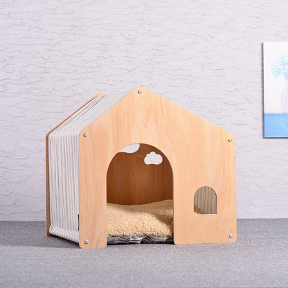 Wholesale Shed Pet House Dog House Cat Nest Pastoral Design White Birch Cat Nest Dog Mat Pet Supplies