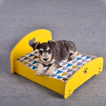 Wholesale removable and washable four-season universal princess nest pet dog dog wooden bed with cushion nest teddy than bear medium and small dog cat bed