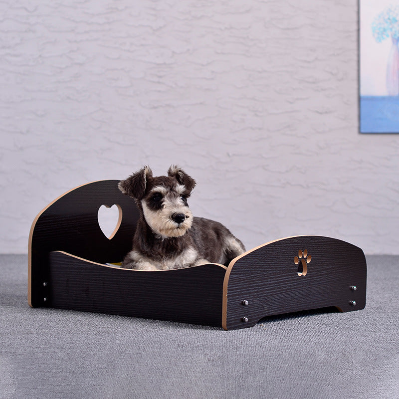 Wholesale removable and washable four-season universal princess nest pet dog dog wooden bed with cushion nest teddy than bear medium and small dog cat bed