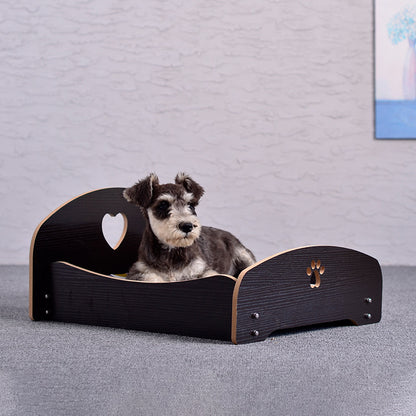 Wholesale removable and washable four-season universal princess nest pet dog dog wooden bed with cushion nest teddy than bear medium and small dog cat bed