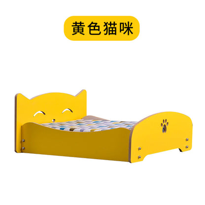 Wholesale removable and washable four-season universal princess nest pet dog dog wooden bed with cushion nest teddy than bear medium and small dog cat bed