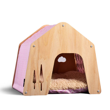 Wholesale cat's nest, dog's nest, universal in all seasons, delivery room, ventilated and environmentally friendly solid wood furniture, a variety of colors to choose from