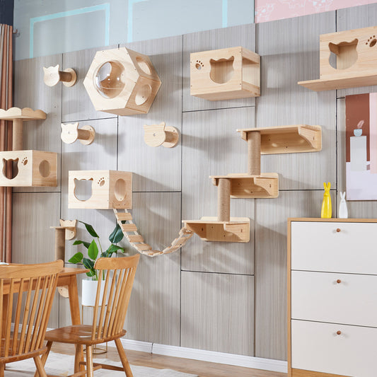 Wholesale Wall hanging cat litter cat tree cat jumping platform wall cat climbing frame cat room toy pet litter