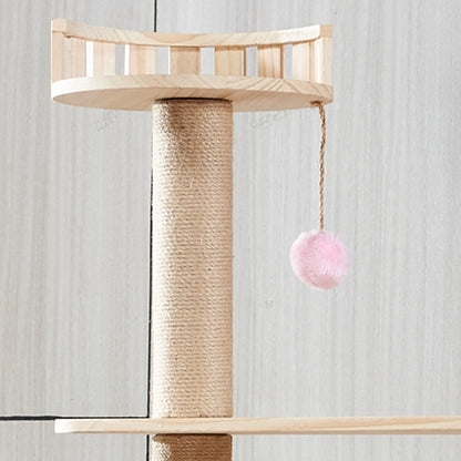 Wholesale Wooden cat climbing frame Cat tree Cat Nest Export Cat Climbing Rack Foreign Trade Pine Cat Tree Pet Supplies Factory