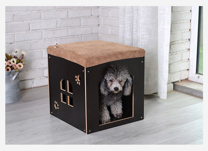 Wholesale Pet Shoe Changing Stool Removable and Washable Four Seasons Pet House Wooden Pet Nest Storage Kennel Cat Nest Rabbit Cage