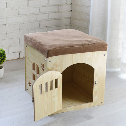 Wholesale Pet Shoe Changing Stool Removable and Washable Four Seasons Pet House Wooden Pet Nest Storage Kennel Cat Nest Rabbit Cage