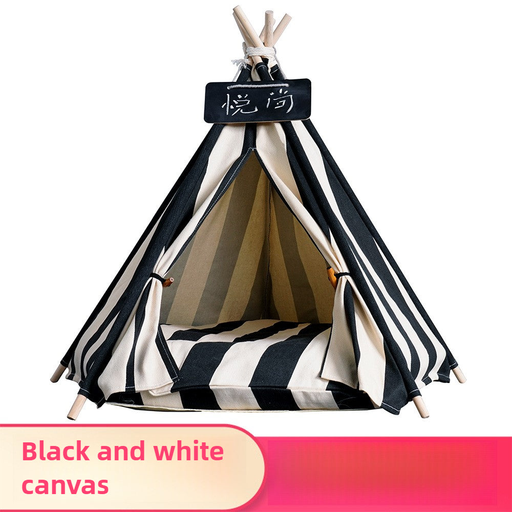 Wholesale Pet Tent Cat House Dog House Teddy Removable Washable Cotton Canvas Lion Pet House Pet Supplies