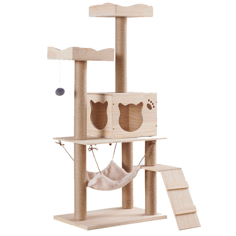 Wholesale cat climbing frame，Solid Wood Cat Nest ，Cat Tree ，Cat House ，Cat Nest Pine Cat Toy Cat Climbing Rack