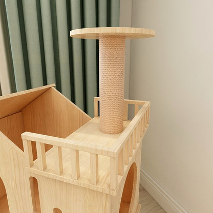 Luxury small cat climbing frame Solid wood cat frame Large cat house Cat nest Cat jumping platform Cat tree