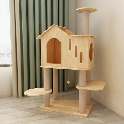 Luxury small cat climbing frame Solid wood cat frame Large cat house Cat nest Cat jumping platform Cat tree