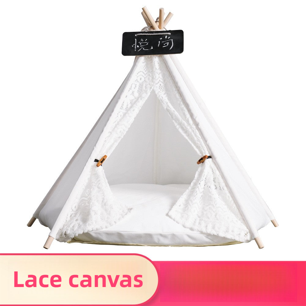Wholesale Pet Tent Cat House Dog House Teddy Removable Washable Cotton Canvas Lion Pet House Pet Supplies