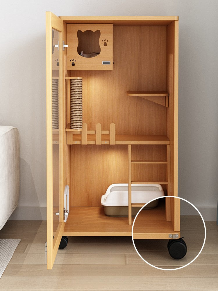 Wholesale economical cat villa solid wood cat cage waterproof cat cabinet double layer cat house cat house household indoor cat house cat nest cat cage