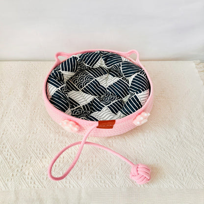 Universal in all seasons, wear-resistant, winter sleeping cat nest chips, pets can be woven with water, but cannot be washed off, scratching cat nest cotton and linen nest