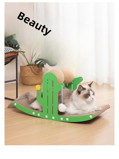 Cactus shaker sofa cat scratching board is durable and does not drop debris corrugated large cat scratching to relieve boredom toy cat scratching board