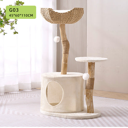 Wholesale Fruit Wood Branches Cat Climbing Frame Big Cat Special Cat Scratch Post Toys Pet Supplies Cat Nest Cat House
