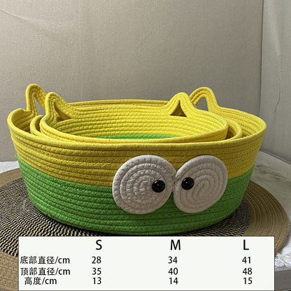 Four Seasons Universal Cat Nest Rattan Cotton Thread Cat Nest Cat Nest Cat Mat Cute Sleeping Mat Kitten Mat Pet Nest