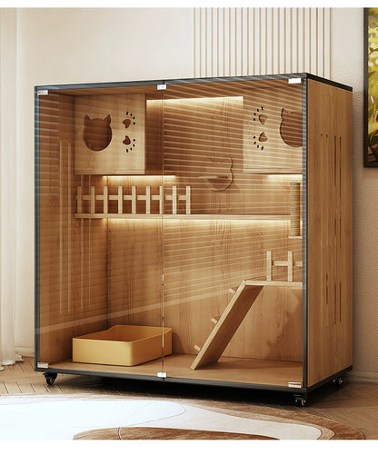 Wholesale Cat Villa Wooden Cat Cage Household Cat Nest Cat House Large Free Space Cat House Luxury Cat House Cat Cabinet