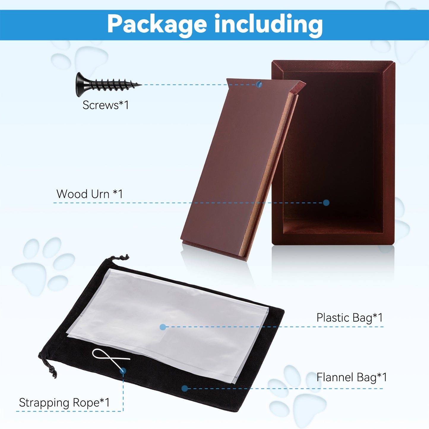 Wooden pet urn cat dog small animal commemorative coffin box pet funeral supplies urn wooden box