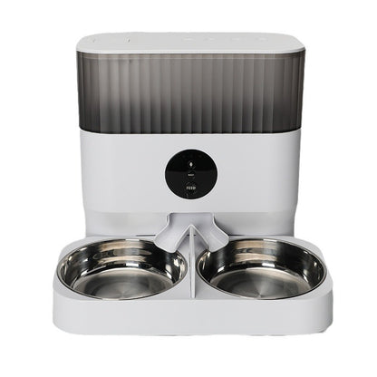 pet feeder new pet dog feeder automatic 5 liters WiFi version smart video adjustable double bowl visual