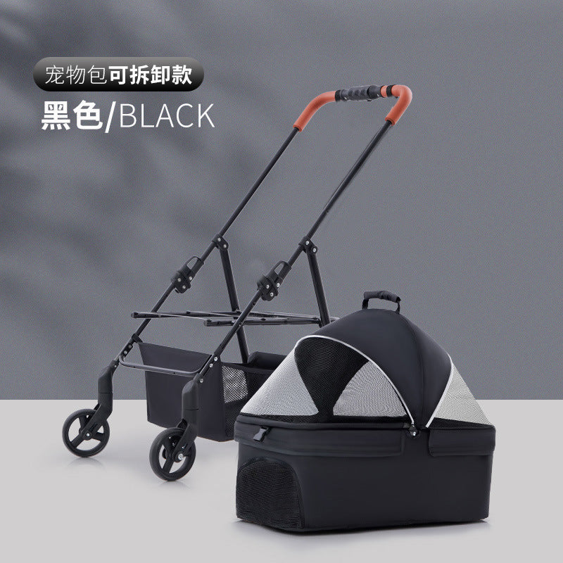 Wholesale Pet Cart Dog Cat Teddy Baby Cart Out Small Pet Cart Lightweight Foldable Outdoor Travel