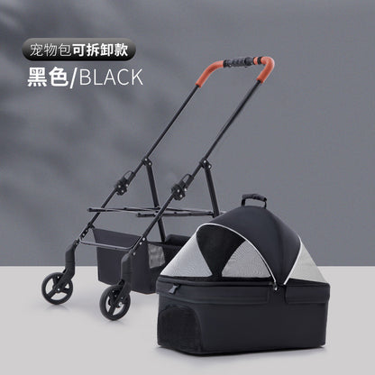 Wholesale Pet Cart Dog Cat Teddy Baby Cart Out Small Pet Cart Lightweight Foldable Outdoor Travel