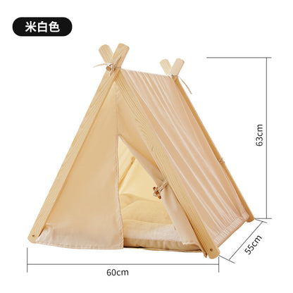 Wholesale Indoor Modern Pine Pet Tent Cat Tent Triangle Tent Cat Nest Dog Tent Cat Tent