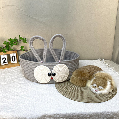 New woven cat litter summer woven cat litter four-season universal cat supplies cotton rope cat scratching board pet litter
