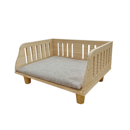 Hollow surrounded pet tatami, cat pet bed, wooden, indoor four seasons