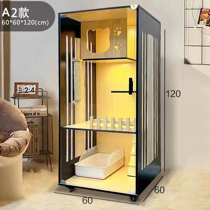 Cat villa cat cage cat cabinet wooden cat villa cat nest cat house cat big house second and third floor cat castle pet cabinet